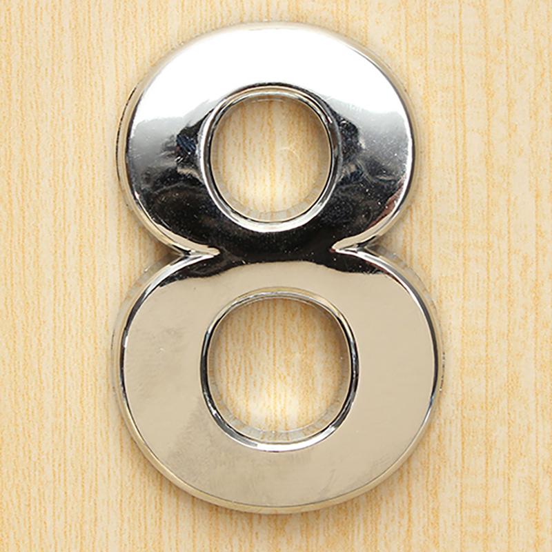0-9 Polished Modern House Door Plaque Address Number Digit Plate Sign Christmas Decorations