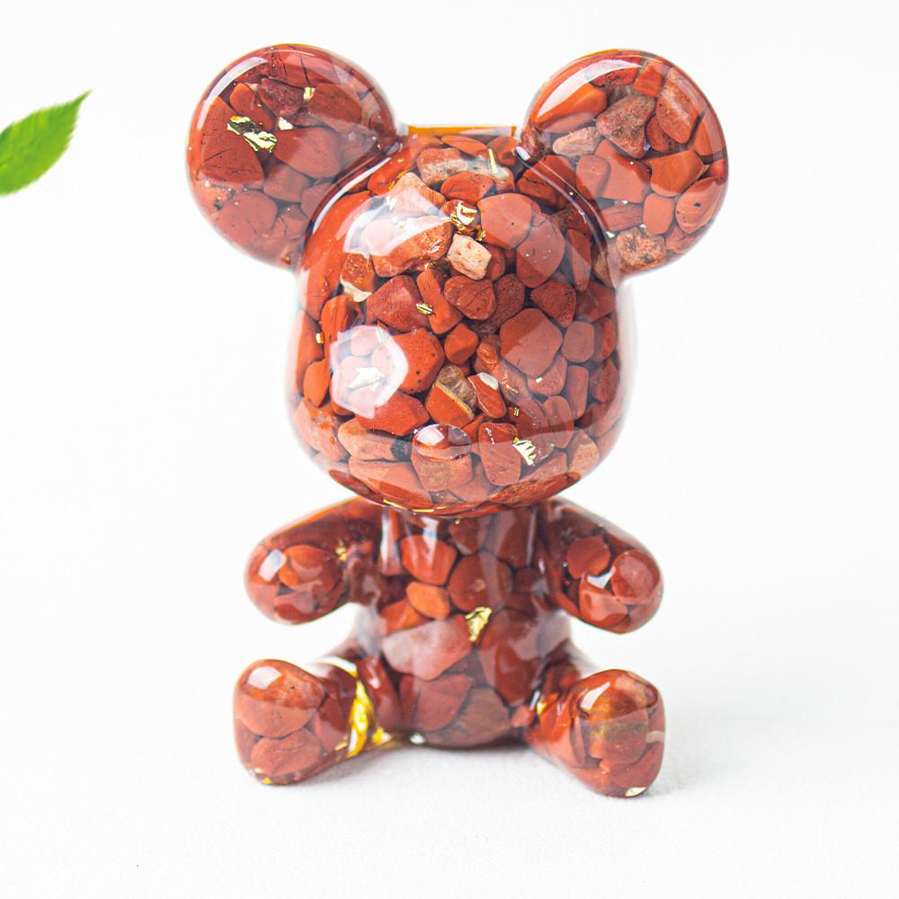 Crystal Resin Bear Car Air Vent Decor With Water Crystal And Crown For Gift Giving