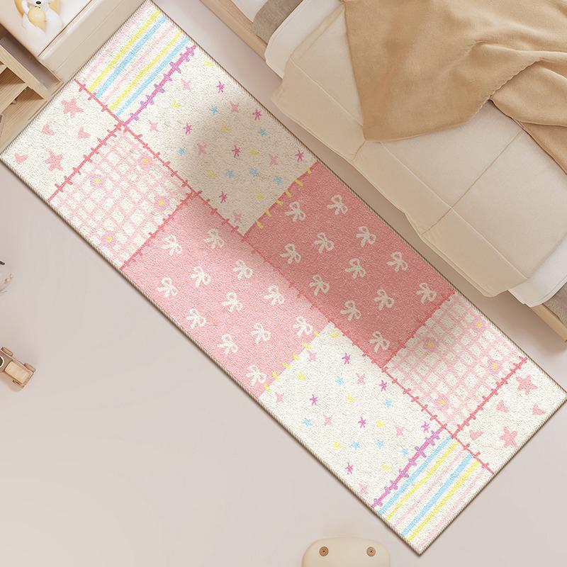 

Ковер для спальни Нескользящий Мягкий Пушистый Напольный Коврик Удобный Синий Милый Клетчатый Коврик Длинный Коврики Домашний Декор Alfombra De Dormitorio 40x120cm