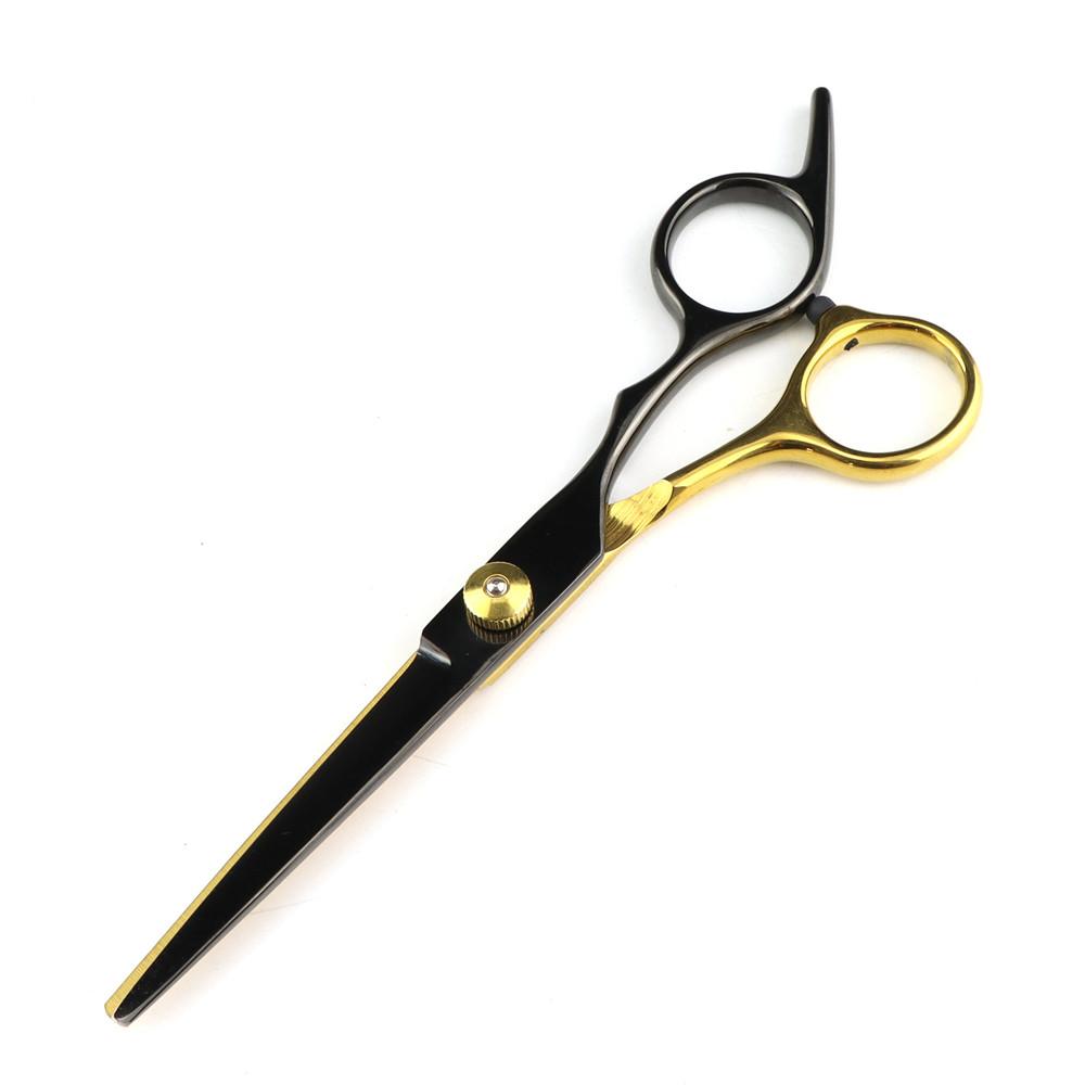 Professionelle 6Cr Stahl 6'' Schere Schwarz Gold Haarschere Haarschnitt Ausdünnschere Schneideschere Friseurschere