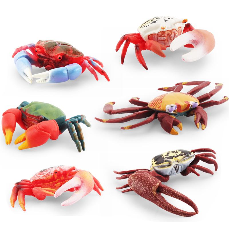 Vividly Colored Pvc Crab Model Featuring Realistic Design Perfect For Collectors And Decor Home