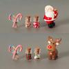 4/5/6/7 Pcs Christmas Miniature Decor Set With Snowman Sleigh Tiny Pine Tree Wreath For Home Desktop DIY Crafts