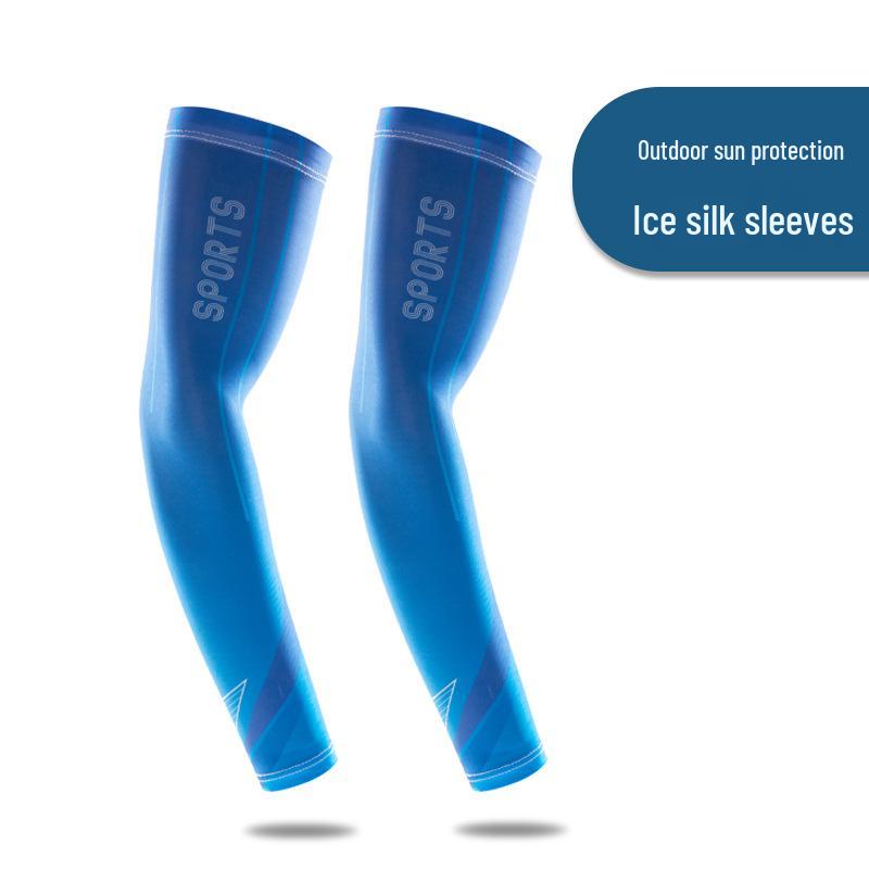 Breathable Summer Ice Silk Arm Sleeves for Sun Protection In Outdoor Sports