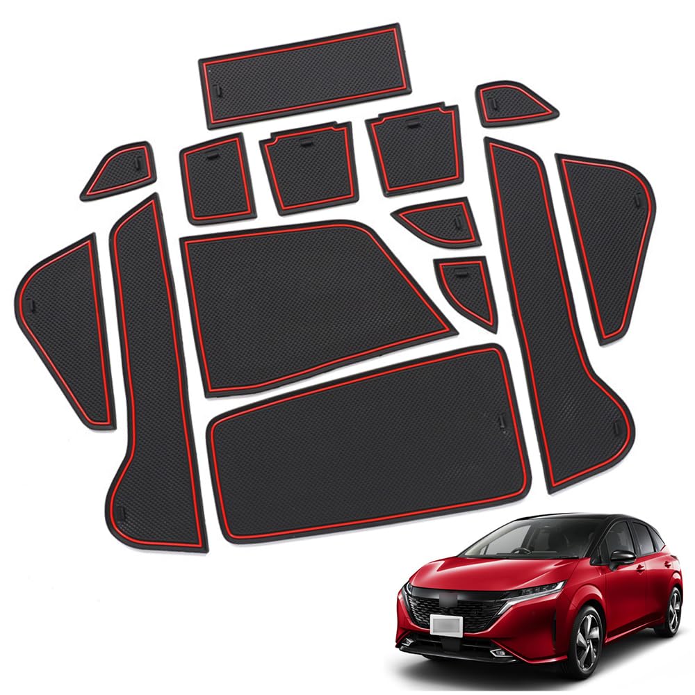 Резиновые карманы двери Nissan Note E13 Совместимы с Nissan Note Aura E13 Резиновые уплотнители салона Шумоизоляция салона Легкая установка Набор из 14 ковриков, Коврики, (2020.12 - Настоящее время), чёрный