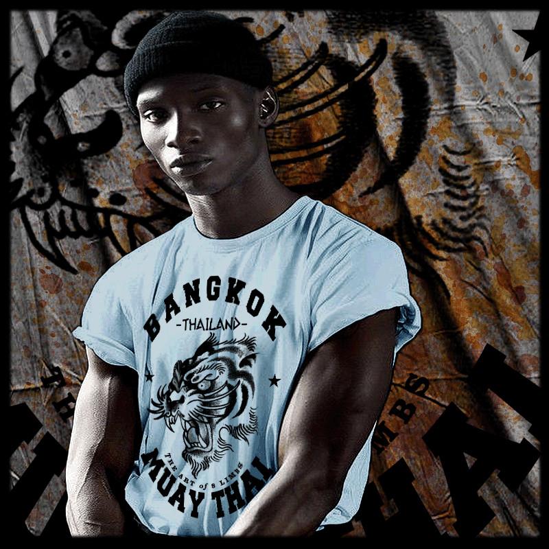 

Muay Thai T-shirt Thai boxing Sak Yant Tattoo Thai Boxer Thailand Tiger style 4XL