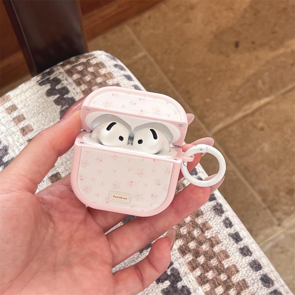 Ins pink floral application AirPods pro1 generation protective case 1 generation pro1 generation apple bluetooth headset case female