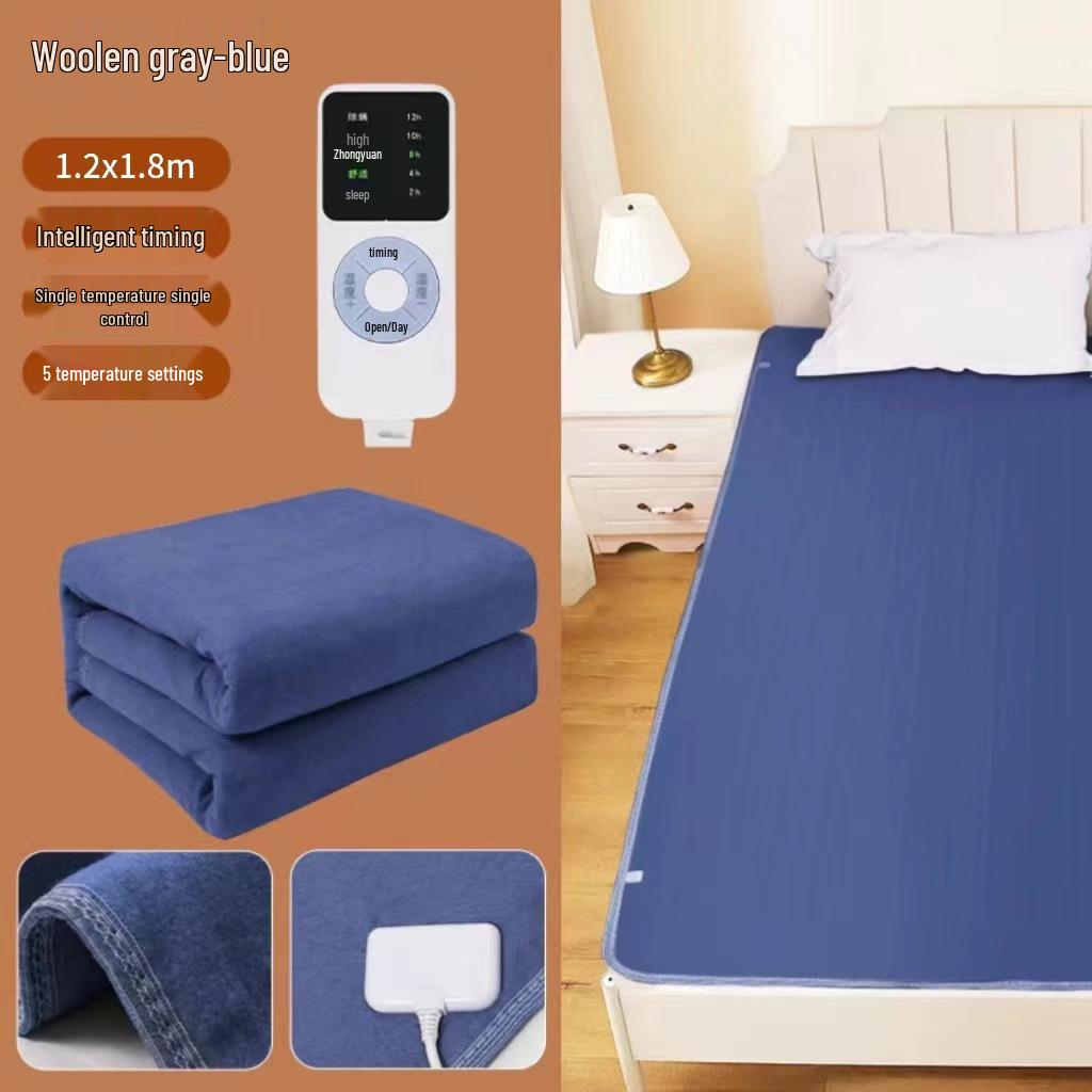 Smart Dual-Control Electric Heating Blanket - Leak-Proof, Constant Temperature, Safe, Waterproof for Home Use