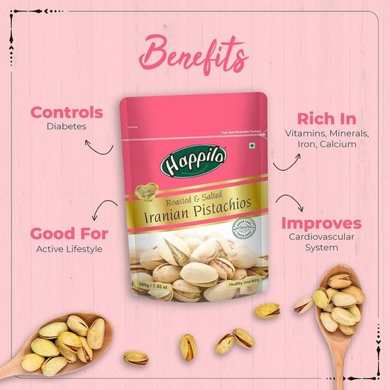 Happilo Premium IR Roasted & Salted Pistachios 200g