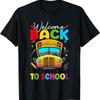 Bienvenue De Retour au Bus Scolaire Heureux Premier Jour d'Étudiant T-shirt - T-shirt Graphique d'Été en Coton pour Homme