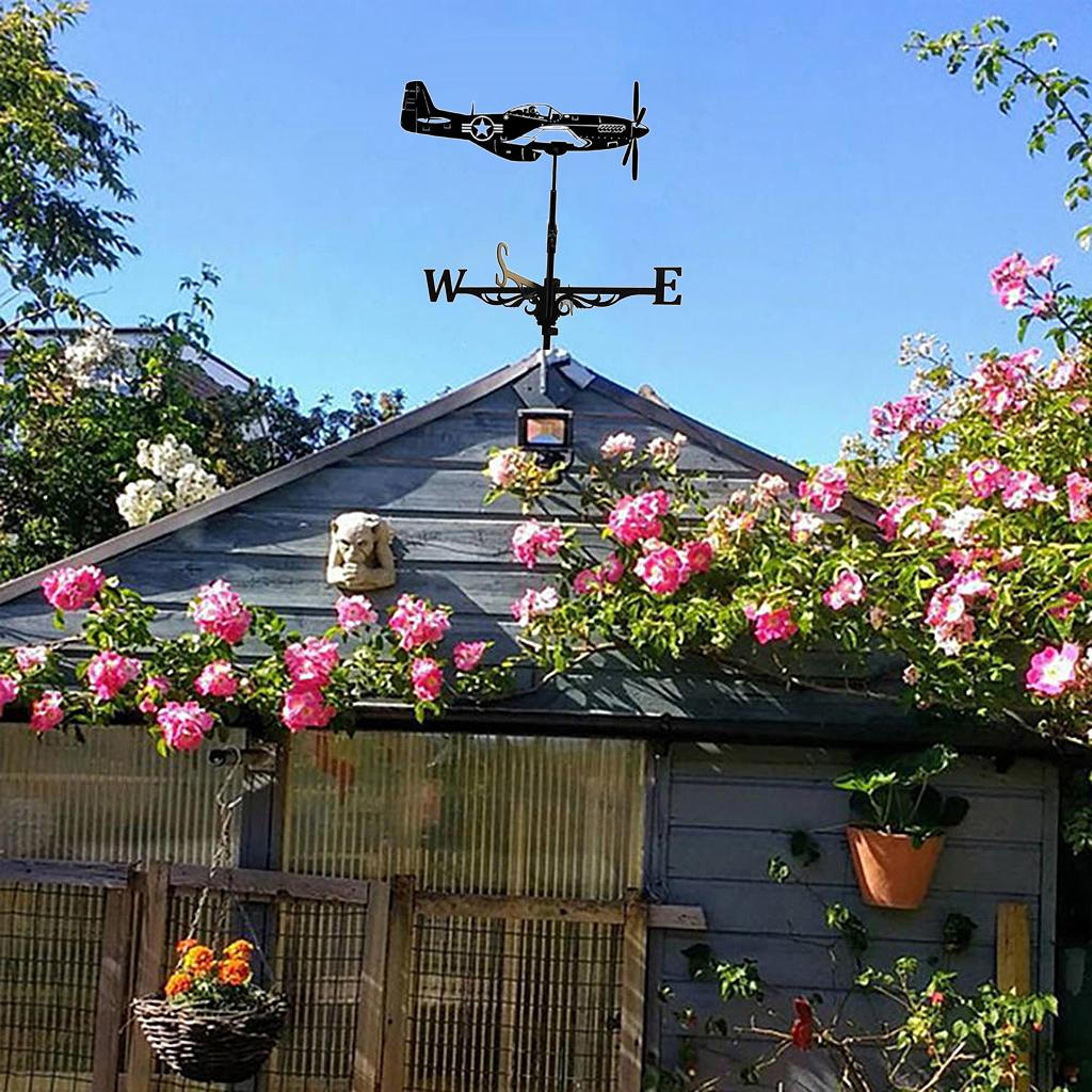 Roof Weather Vane Garden Mount Yard Decoration Stainless Steel Weathervane Retro Durable Outdoor