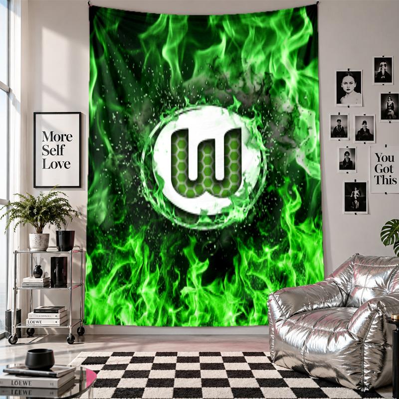 VfL Wolfsburg FC Wall Tapestry Home Decor Wall Hanging Cloth for Bedroom Living Room Background