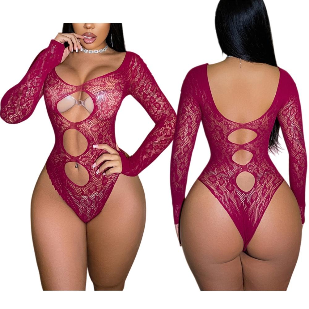 Hot Sexy Leopard Fishnet Bodysuit Women Sexy Lingerie Porn Role-play Outfits Erotic Sheer Bodystockings Sheer Underwear
