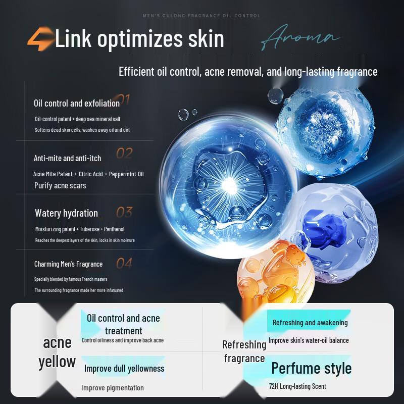 SEEDONVEUR Men's Ocean Blue Shower Gel