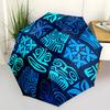 1pc Tiki Patterns Automatic Open/Close Umbrella with One Touch Button,, Windproof Design   Lightweight Portable Umbrella for Women & Men6126