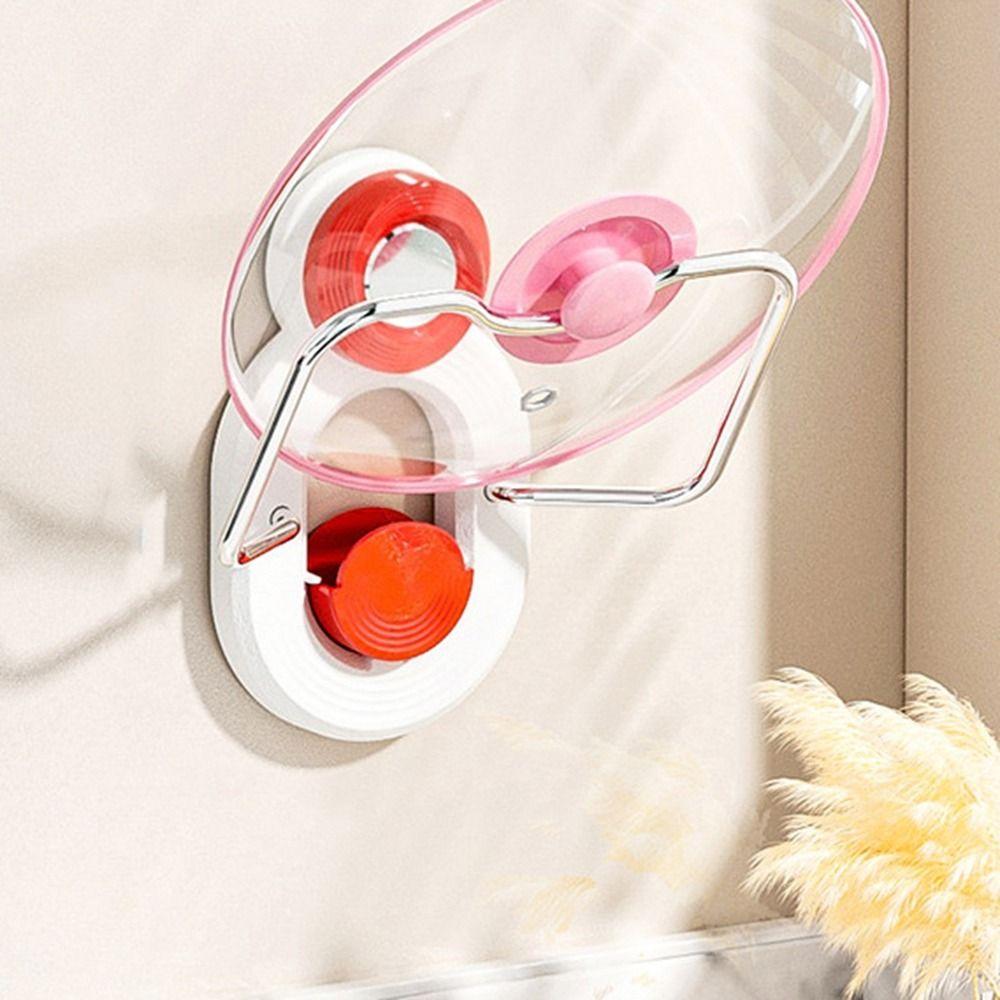 Punch Free Suction Cup Pot Lid Rack Space Saving Cutting Board Holder  Kitchen