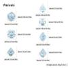 7 Pcs Transparent Blue Resin Flowing Sand White Number Sharp Edge Dice Polyhedral Dice Suitable For Dice PropBoard Game