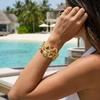 Übertriebene Metallschale Seestern Offene Armreifen für Damen Edelstahl Geometrisch Hohl Wickel Manschettenarmband Sommer Handgelenkschmuck