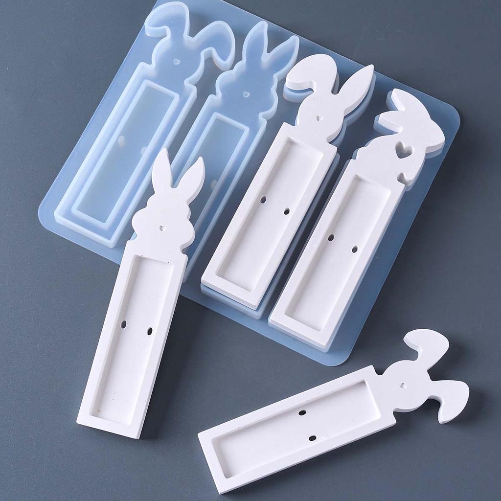 Easter Rabbit Chocolate Cash Gift Box Silicone Mold DIY Bunny Stand Plaster Resin Wishing Storage Casting Molds Home Craft Decor