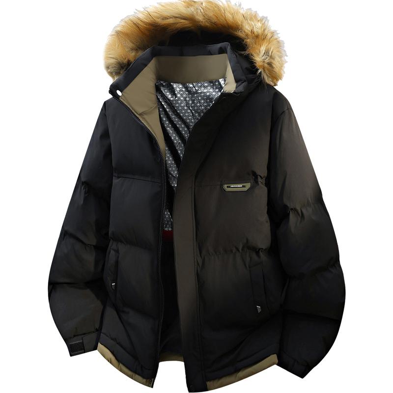 

Мужская повседневная парка Осень Зима Хлопковая куртка Верхняя одежда Толстое теплое пальто с подкладкой Мужская уличная ветрозащитная верхняя одежда XS