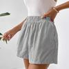 Women's Y2K Aesthetic Fashion Loose Shorts Striped High Elastic Waist Summer Casual Grunge Short Panties