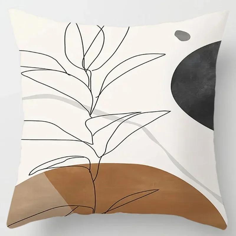 Home Office Decorative Pillow Bedroom Sofa Car Cushion Cover Abstract Line Pattern Series Throw Pillow