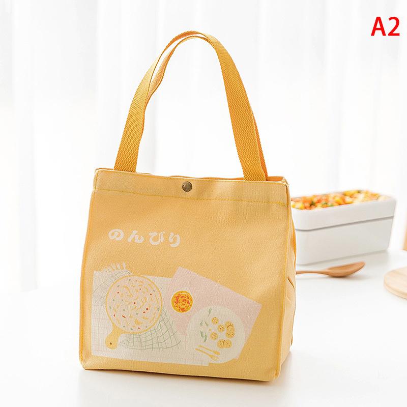 

Japanese Lunch Bag Convenient Portable Canvas Bag Large Capacity Thickened Thermal Insulation Lunch Box Bag