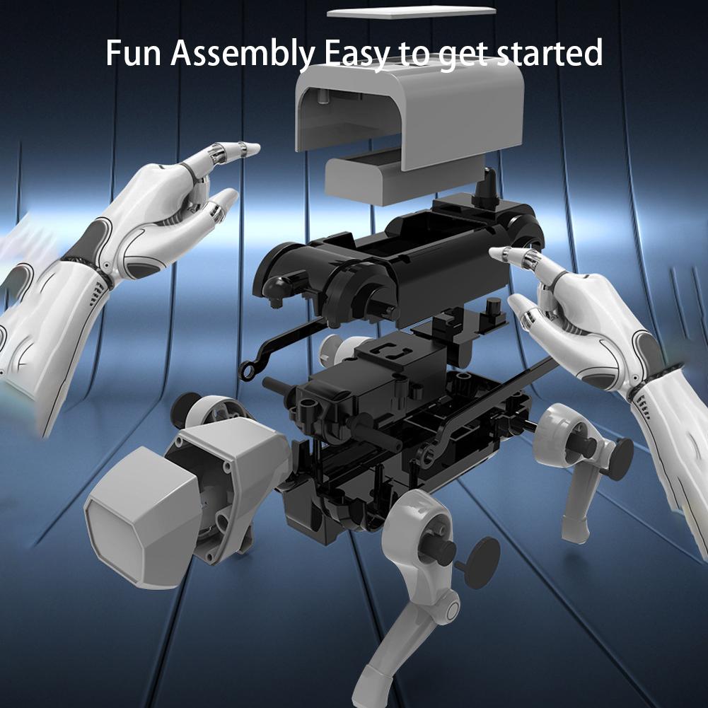 Remote Control Robotic Dog Diy Assembly Toy Rc Robot Model Electric Toy For Kids Boys Science Educational Gift