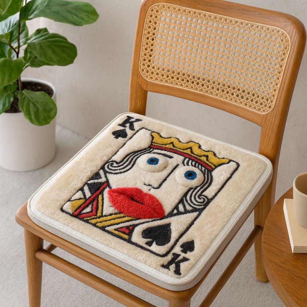 Soft Thick Abstract Cushion Decorative Chair Cushion Chair Pad Warm Seat Cushion  Dining Chair