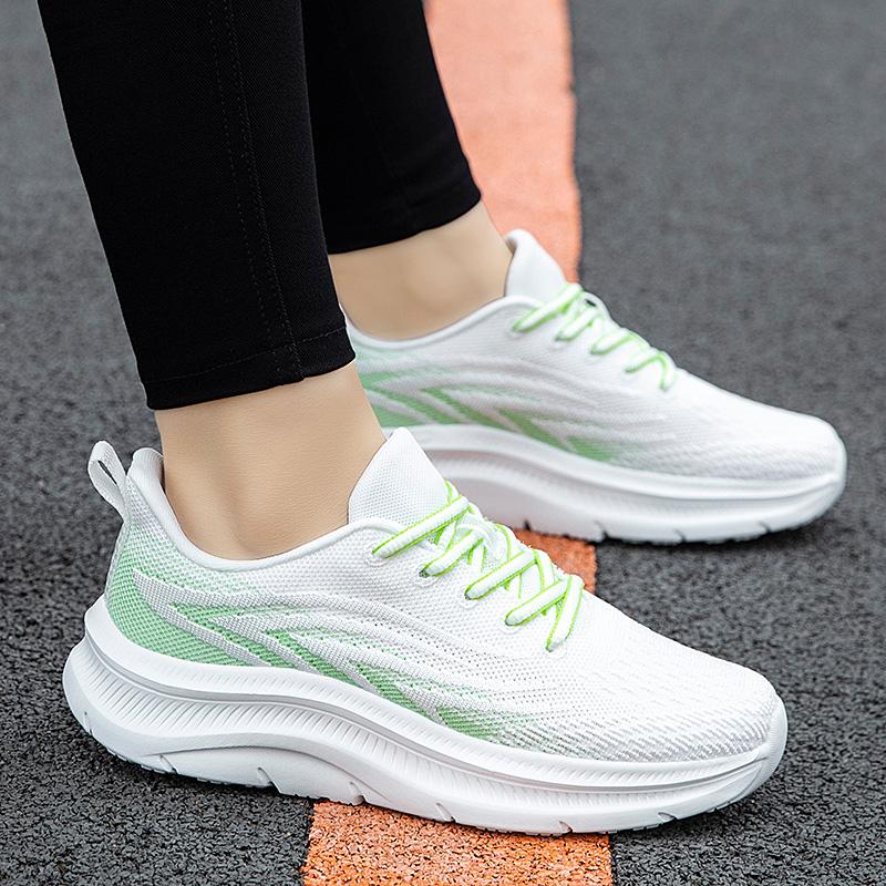 Big Size 43 Sports Shoes for Women 2025 New Fashion Korean Version Trendy Fly Woven Breathable Anti Slip Lightweight Running Sho