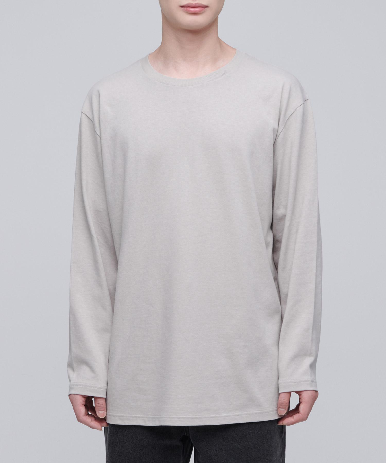 Musinsa Standard Layered Crew Neck Long Sleeve T-Shirt_Regular Length [Mushroom] Mushroom/M