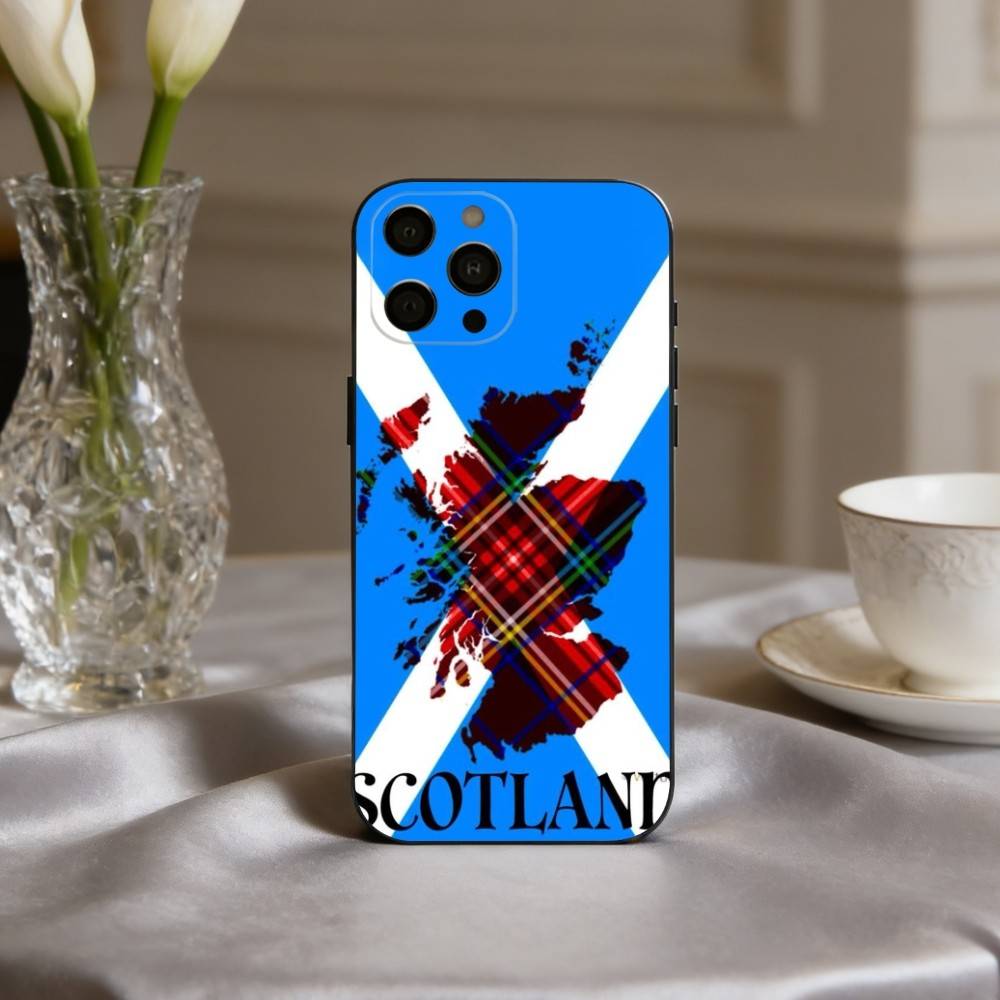 S-Szkocja S-Szkocki-H F-Flaga Etui na Telefon Dla iPhone 17,16,15,14,13,12,11 Plus,Pro Max,XS,Miękki Silikon Czarna Pokrywa
