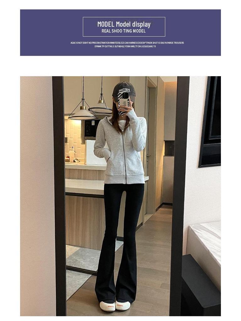 Women's Flared High-Waist Yoga Pants: Hip-Lifting, Lightweight, Perfect for Outdoor Spring & Fall Activities