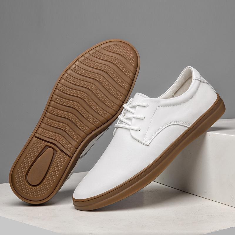 Men s Plus Size British Style Casual Leather Board Shoes 42