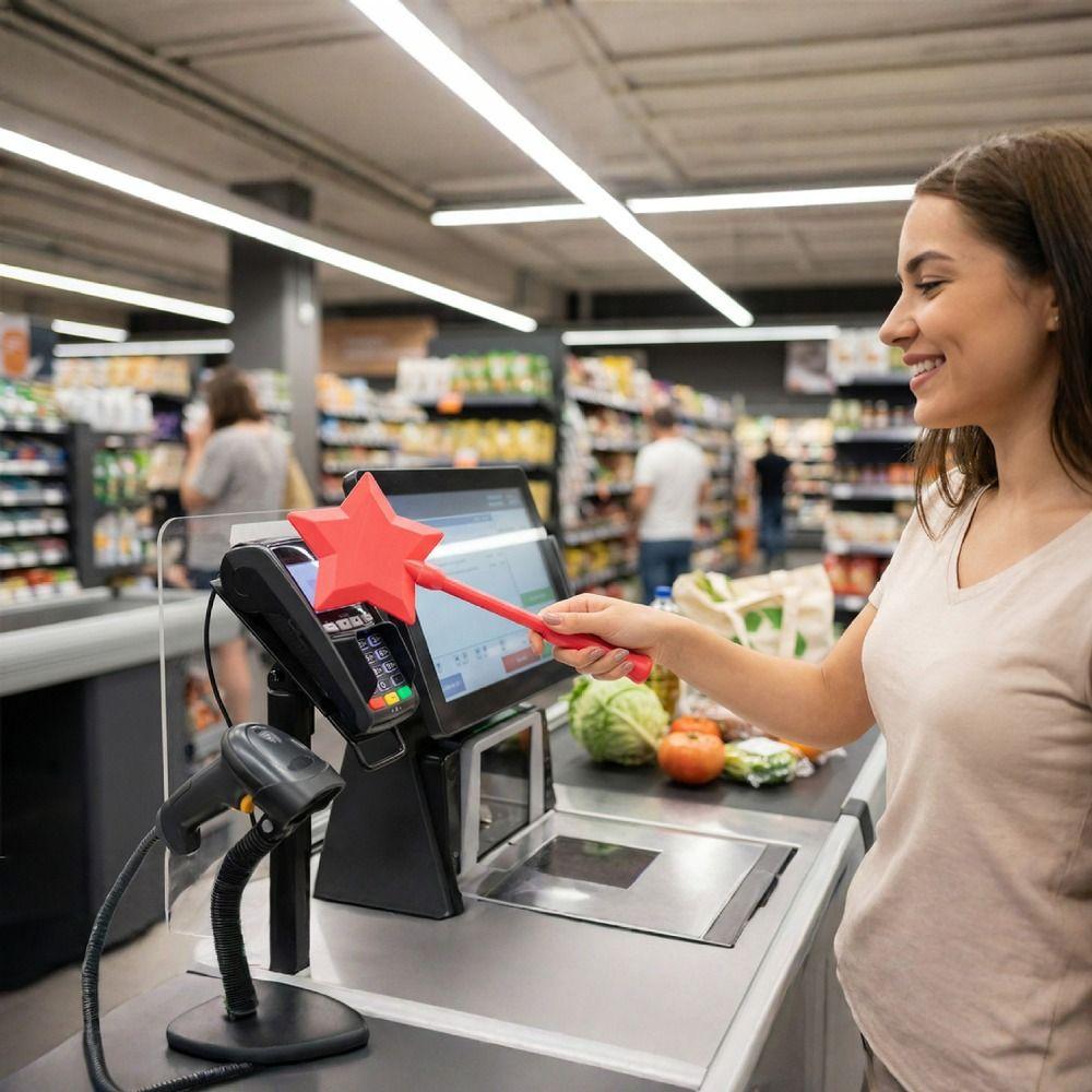 Dehnbarer 3D-gedruckter Zauberstab-Tipp-to-Pay Tragbarer Sternen-Zauberstabhalter Zahlwerkzeuge