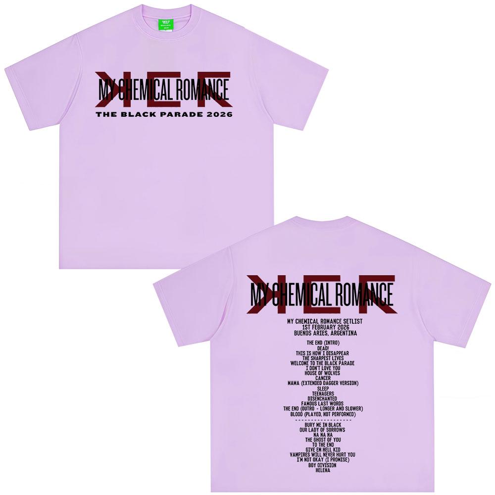 The Black Parade 2026 Tour Tshirts Punk Rock Band My Chemical RoUnisexce Tshirt Unisexs Women Clothing Vintage T Shirt Streetwear