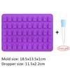 50 Grids DIY Gummy Bear Mold Silicone Cute Jelly Bear Softsweets Mould with Dropper Candy Chocolate Mould Baking Decoration Tool