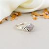 Rose Quartz 925 Sterling Silver Pink Gemstone Handmade Jewelry Ring For Women