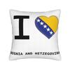 Decorative Pillowcase Bosnia and Herzegovina Flag Merchandise Home  Throw Pillow Case Cover Zippered Multi-Size