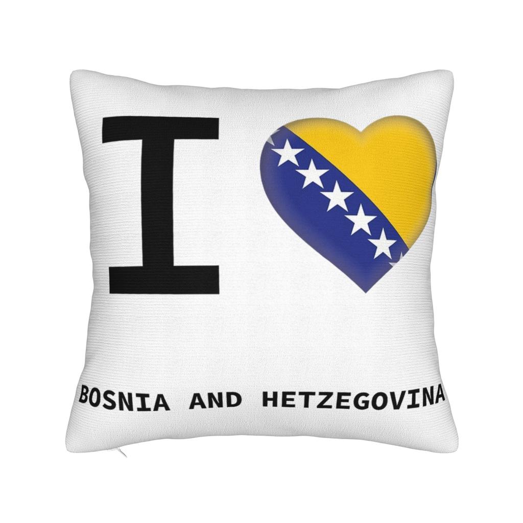 Decorative Pillowcase Bosnia and Herzegovina Flag Merchandise Home Throw Pillow Case Cover Zippered Multi-Size