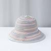 Hat Women's Summer Foldable Sun Hat Rainbow Striped Cloth Hat Sun Protection Beach Hat Vacation Idyllic Bucket Hat