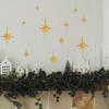 Christmas Star Ornaments Holiday Pendant For Wall 6 Pieces Hangable Decorative Wall Art For Holiday Home Decorators Living Room