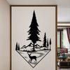 Nordic Style Ins Deer Door Stickers Home Decor Removable Hallway Stair Decoration Vinyl Mural Decals