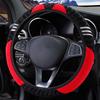 Super Auto Lenkradbezug Universal 38CM Plüschbezug Lenkrad Auto Rutschfest Elastisch Zubehör Lenkrad Styling I0H2