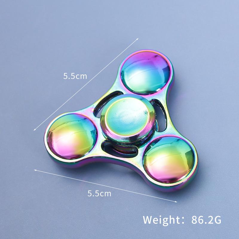 Regenbogen Fidget Spinner Spielzeug - Metall UFO Kleine Handheld Finger Spinner Geschenk für Kinder Erwachsene Fokus Schreibtisch Fingerspitzen Kreisel