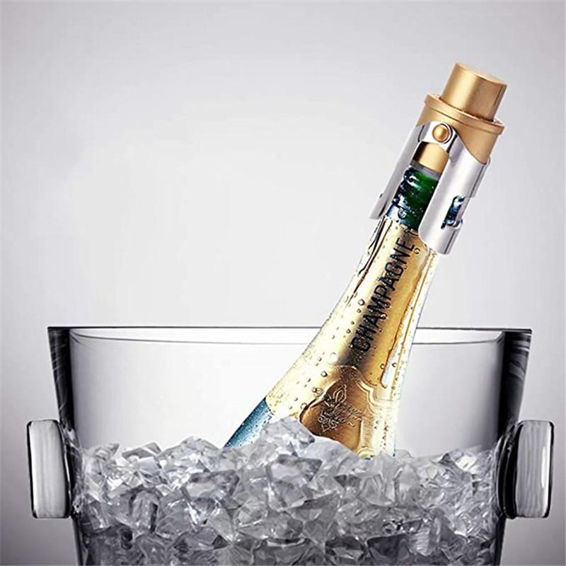 Champagne Stoppers, Champagne Sealer Saver for Champagne, Cava, Prosecco & Sparkling Wine Stopper with Built-in Pressure Pump