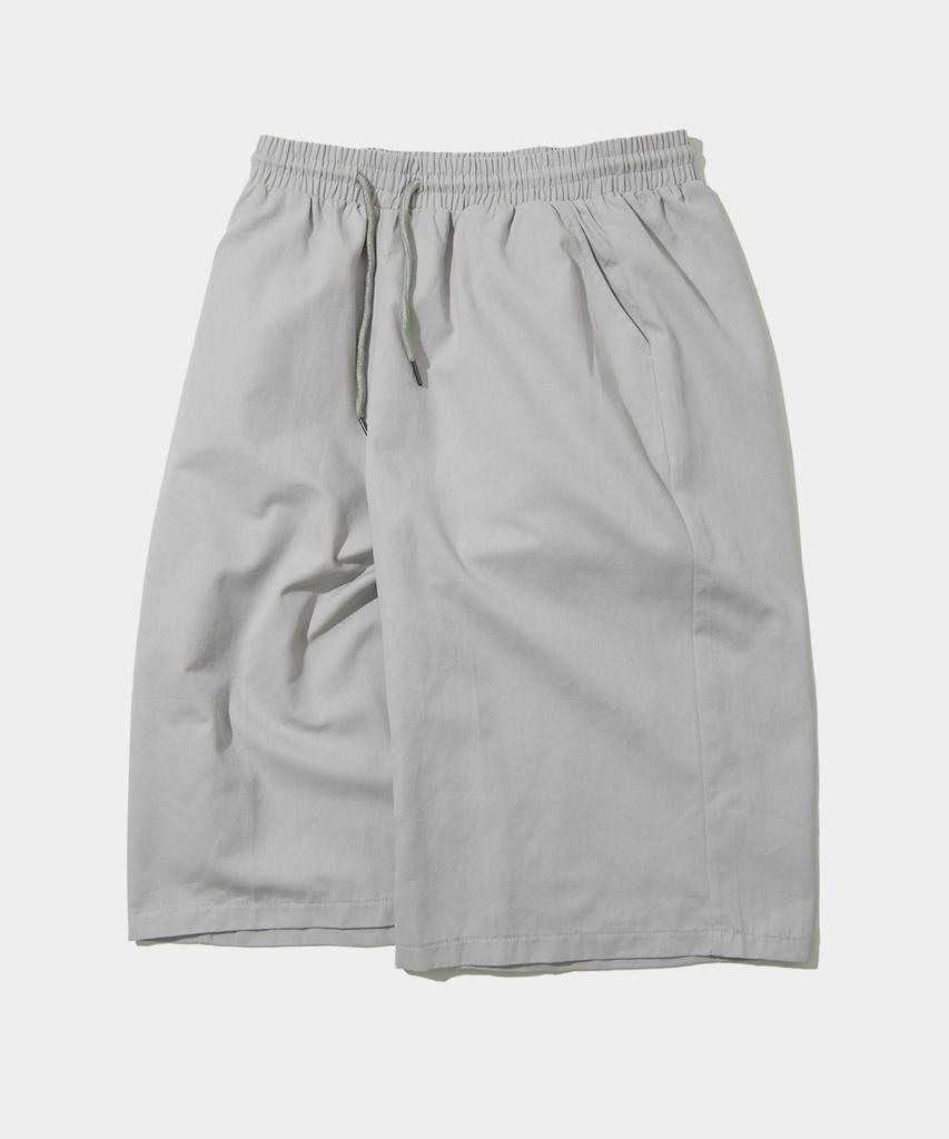 BLACK MOMENT [2Pack] Bermuda Wide Unisex Half Cotton Elastic Waist Shorts