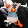 Auto tissue zak zachte textuur multifunctionele pluche eend fuzzy tissue houder voor auto