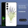 Beautiful purple flower lavender For Samsung Galaxy S25 S24 S23 Ultra S22 S21 Plus S20 Black Soft Silicone Protective Case
