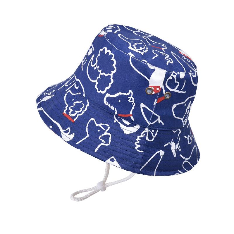 1014 Children's Hat Cartoon Cute Basin Hat Boy and Girl Baby Summer Outdoor Sunscreen Sunshade Bucket Hat