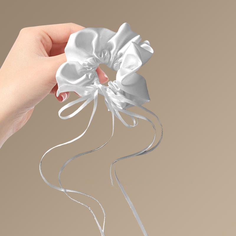 Stoff Satin Schleife Streamer Dickdarm Haarband einfarbig hochwertiger Kopfschmuck vielseitiger Kopfschmuck Haarschmuck